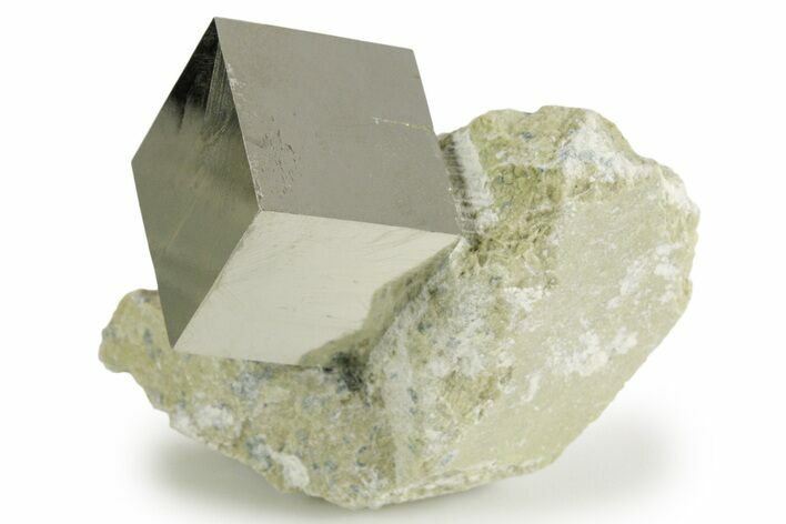 Natural Pyrite Cube In Rock - Navajun, Spain #337879